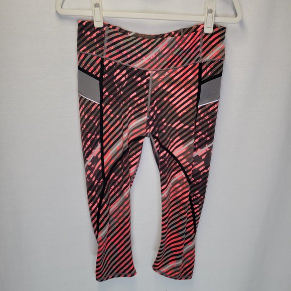 Athleta Pants - Athleta Women's Small Leggings Pink Black Cropped